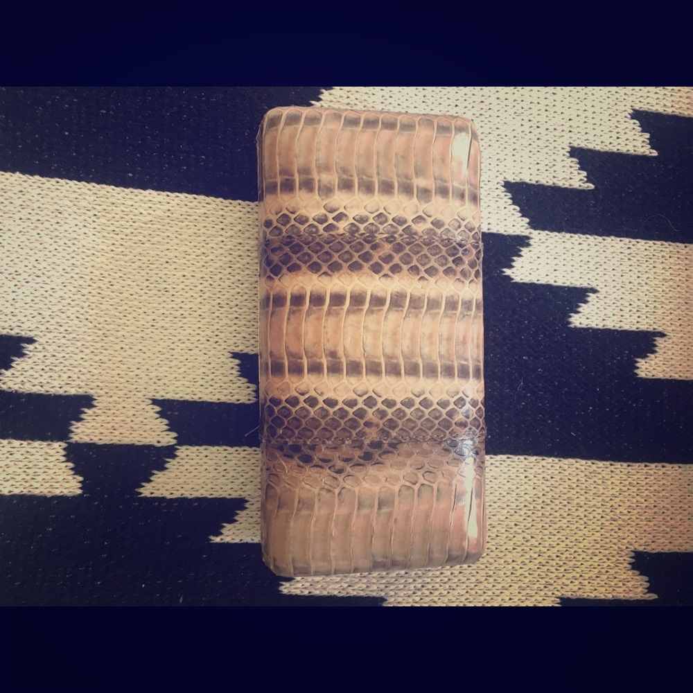 Blush Python Clutch/Accessories Case