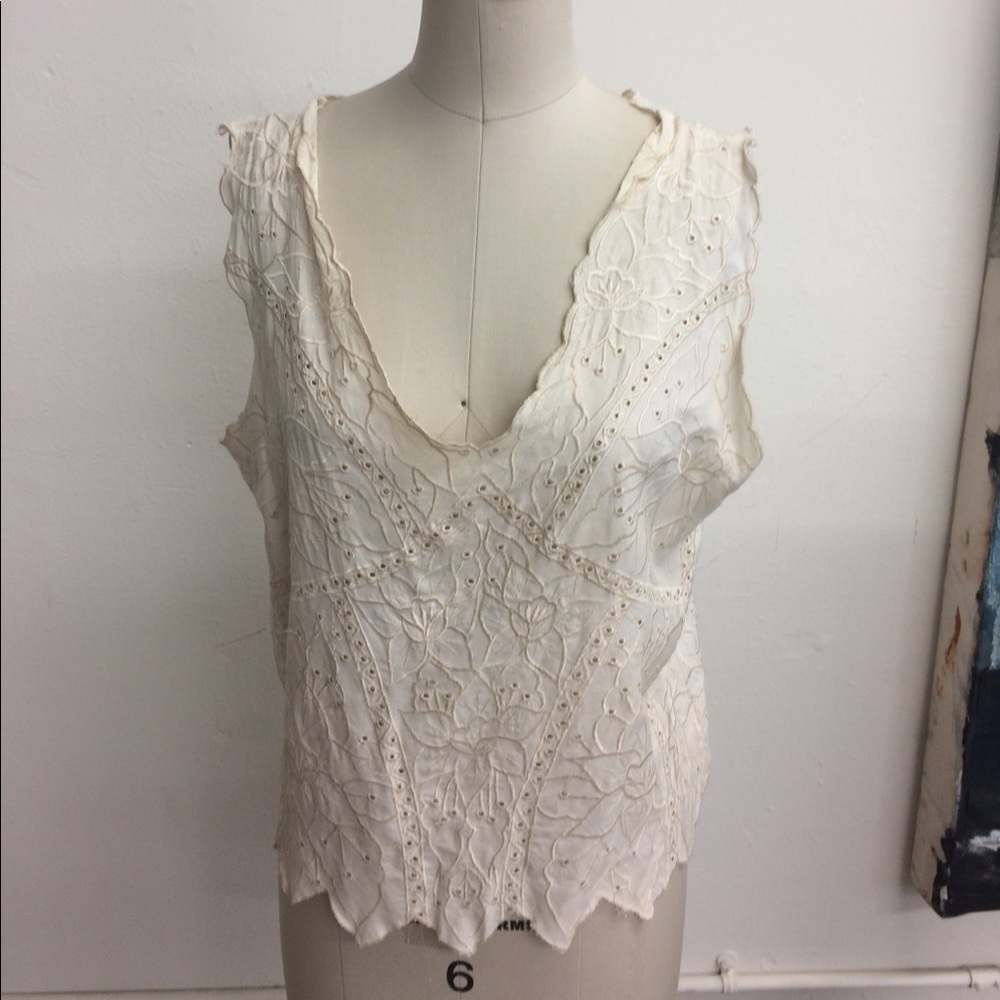 Embroidered tank