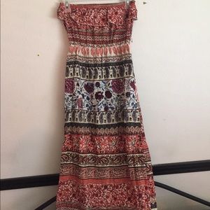 Strapless maxi dress