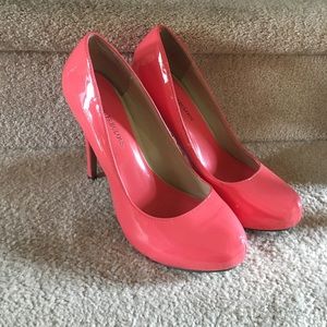 Coral high heels