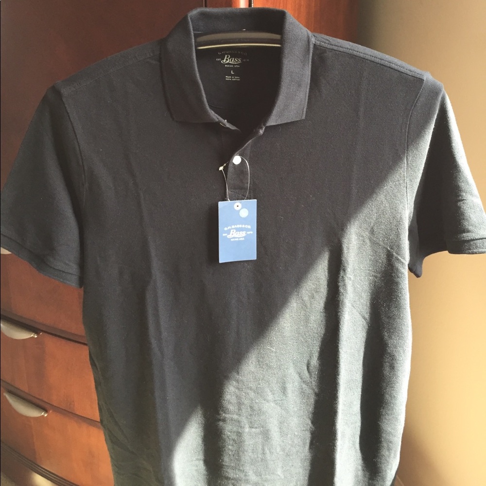 G.H. Bass & Co Black Polo /New