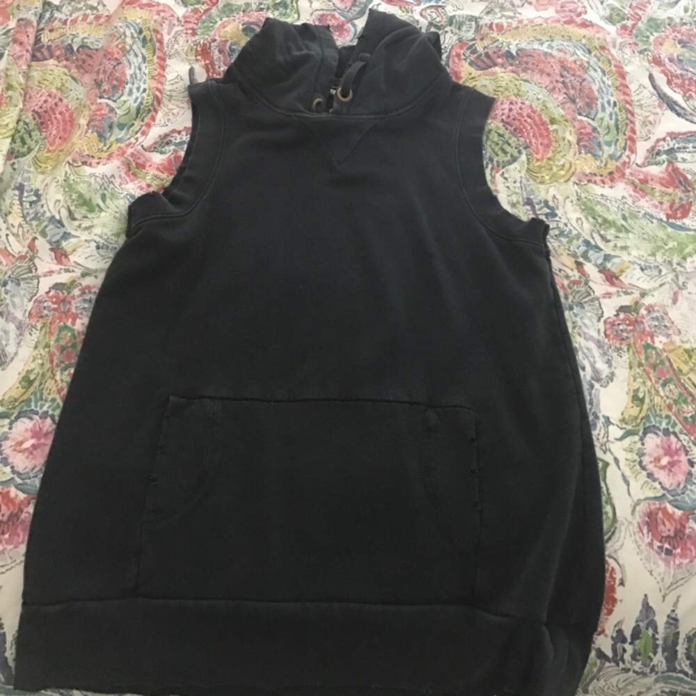 Free people sleeveless hoodie