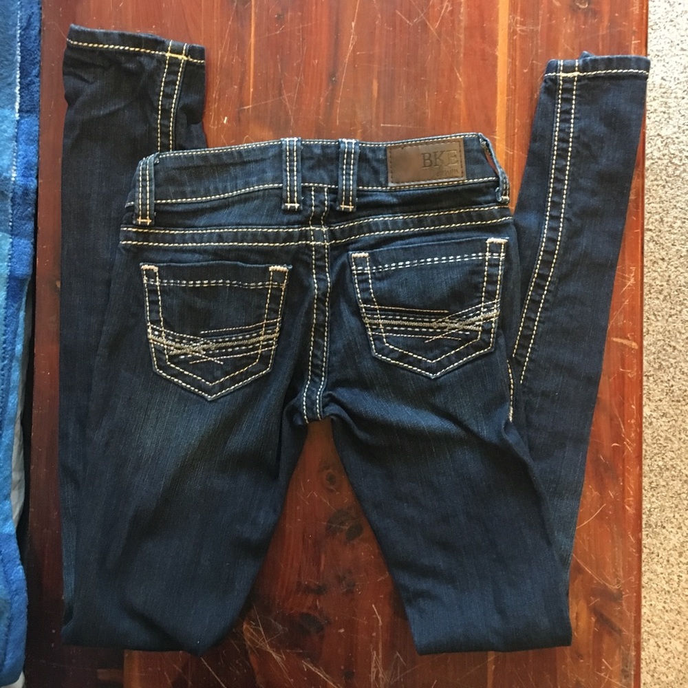 BKE  stella skinny leg dark wash jeans