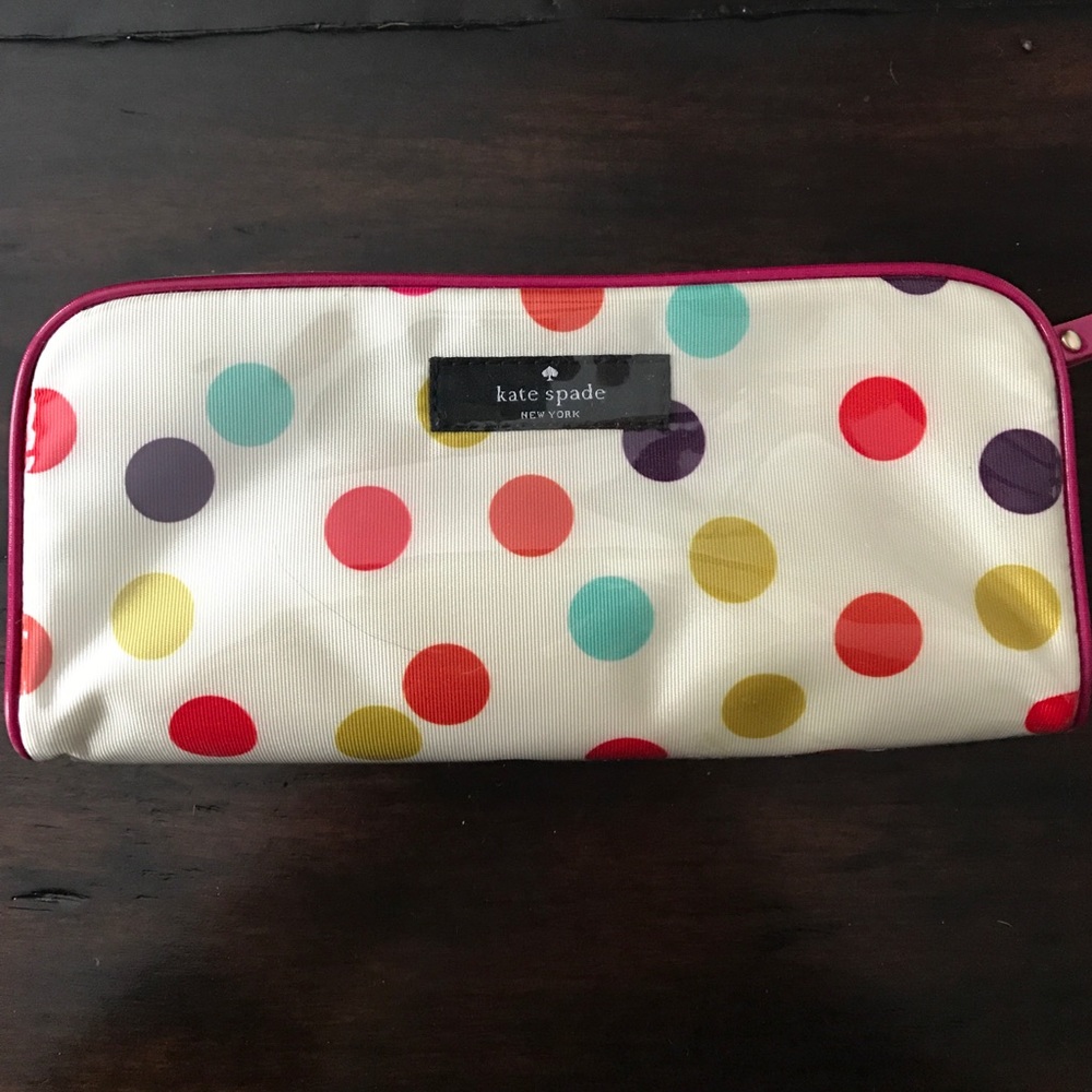 NWOT Kate Spade polka dot pouch