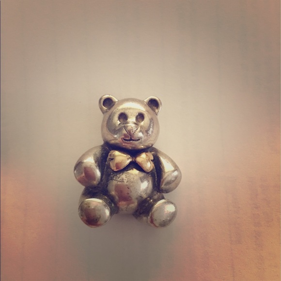 Sterling Silver .925 Teddy Bear Pin Brooch - Picture 3 of 6