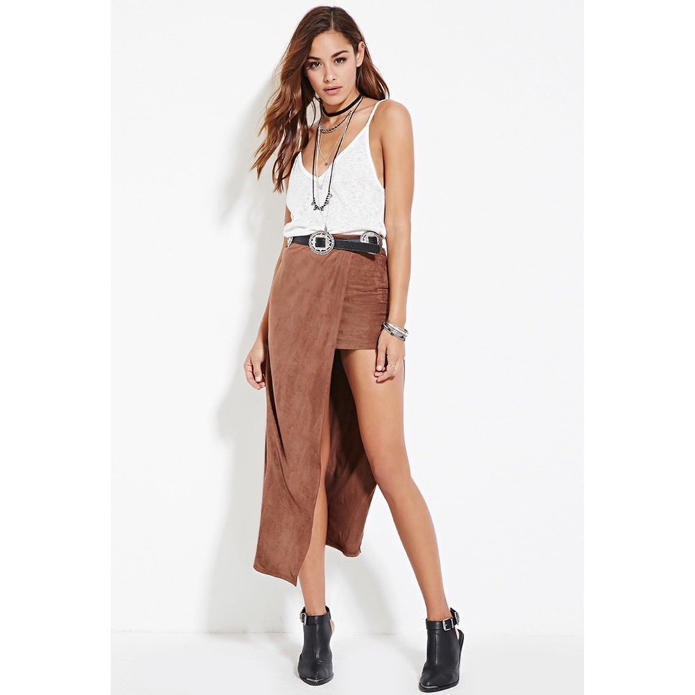 Forever 21 faux suede maxi skirt