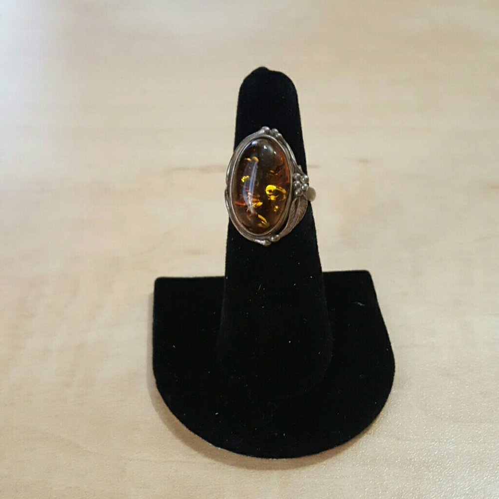Brown gem Stone ring.