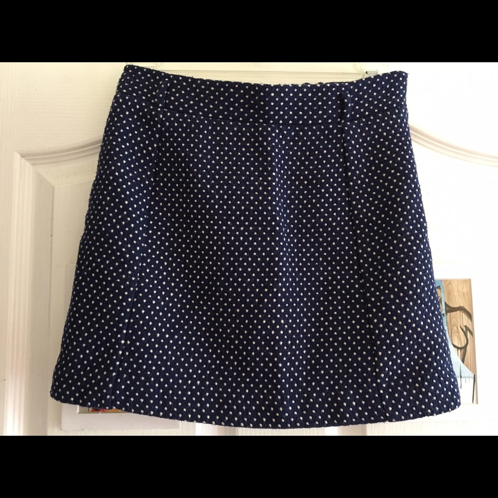 Dark blue and white mini skirt 💙 (NWOT)