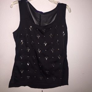 Black jeweled top