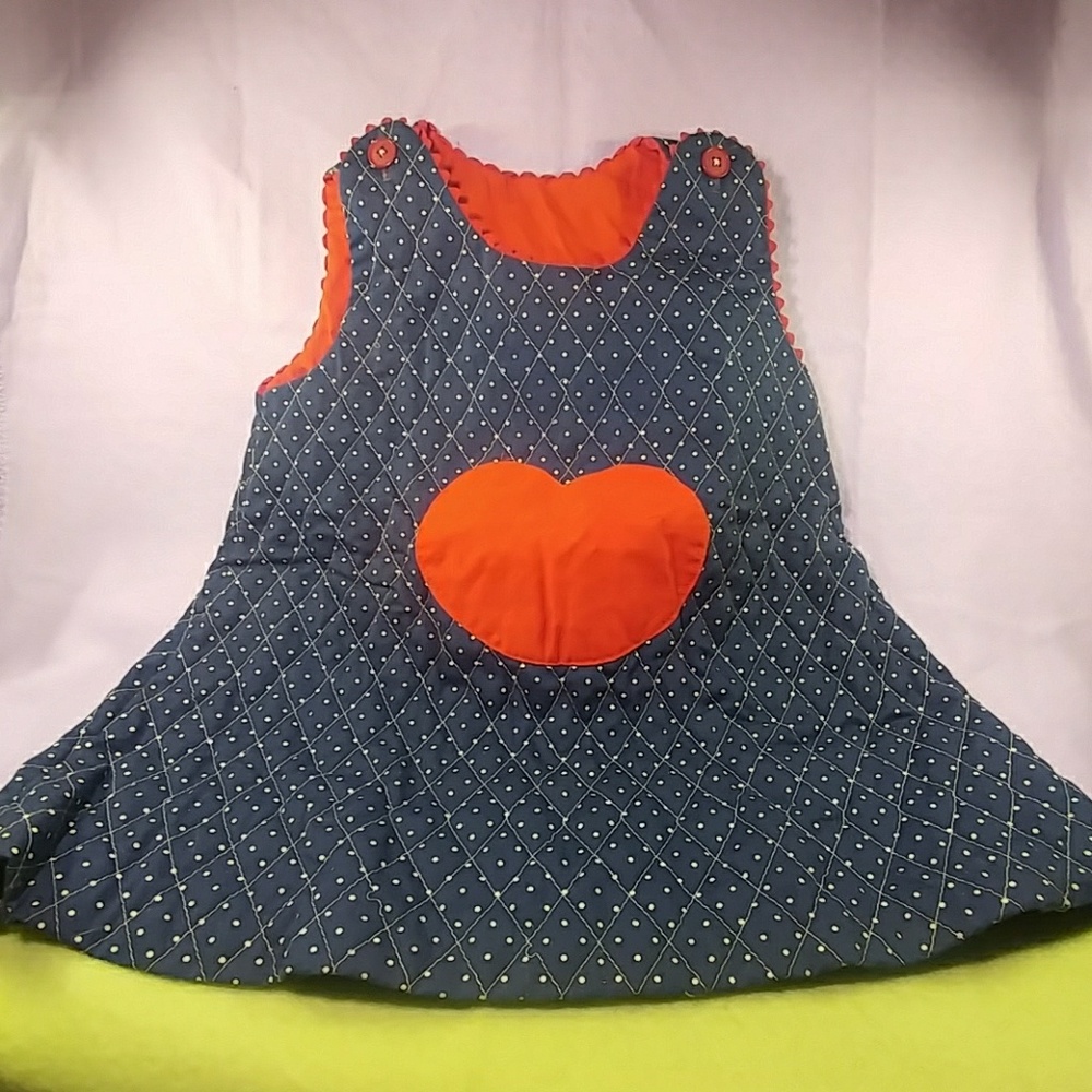Navy Quilted Handmade Jumper