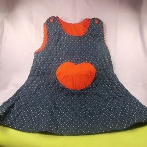 Navy Quilted Handmade Jumper