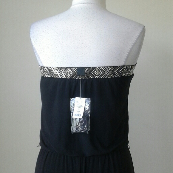 Strapless embellished black jumpsuit SOLD!!! - Picture 4 of 5