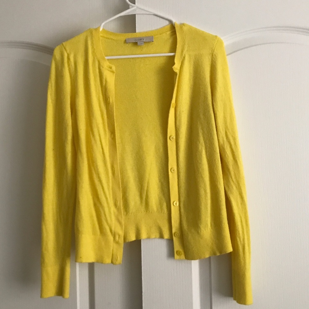 Loft yellow cardigan