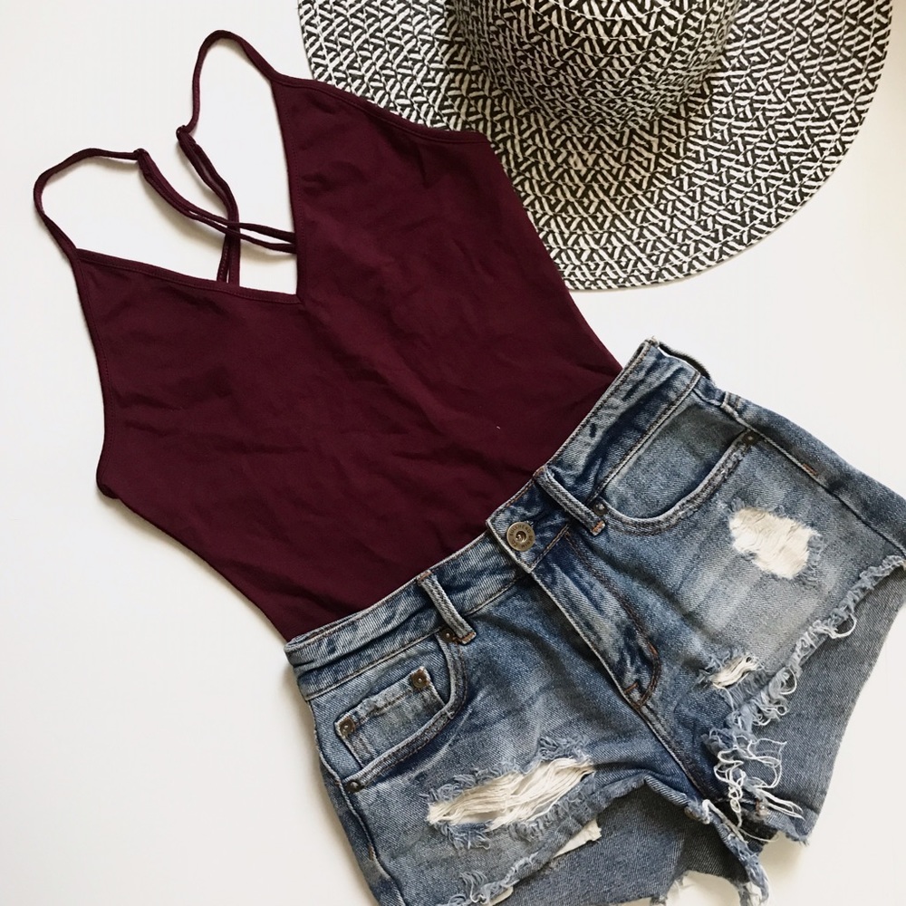 Criss-Cross Back Bodysuit