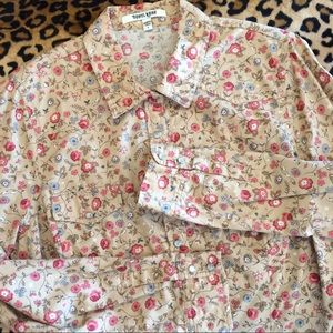 Daniel Rainn pearl snap blouse flower print