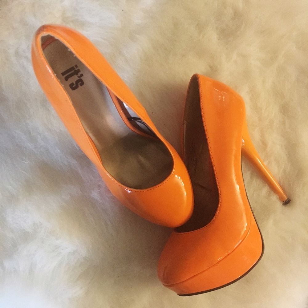 Bright Orange Pumps