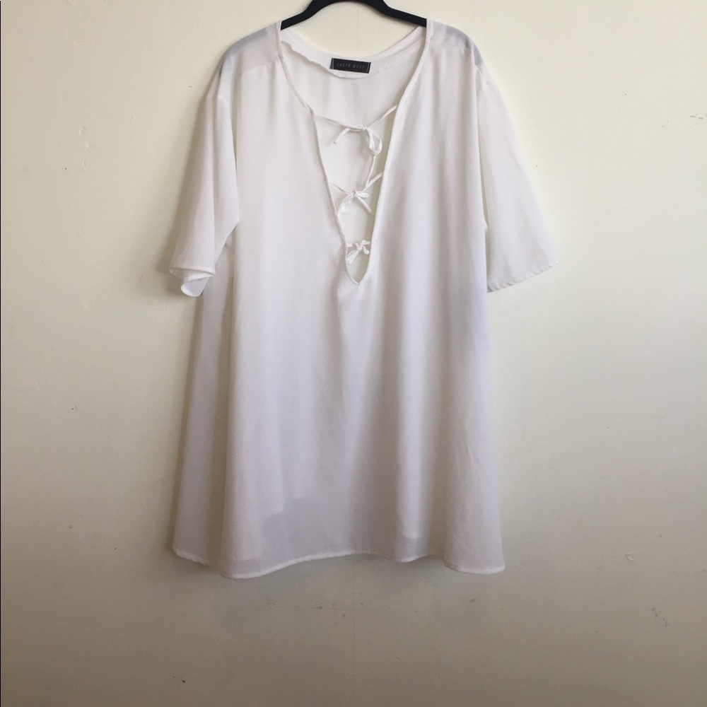 Lace up shirt