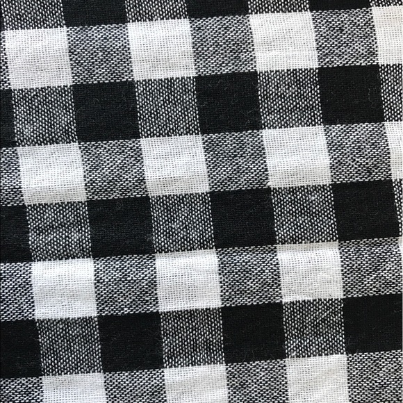 Ruffle Sleeve Linen Texture Check Top D40 - Picture 4 of 4