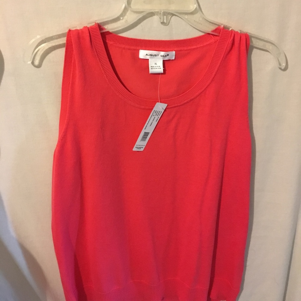 Orange, size XL, August Silk knit top