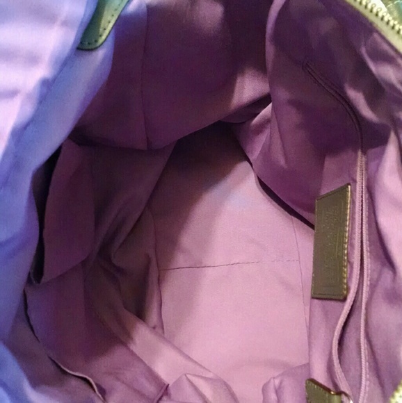 Coach Ivory/Gray Leather Tote - Picture 4 of 8