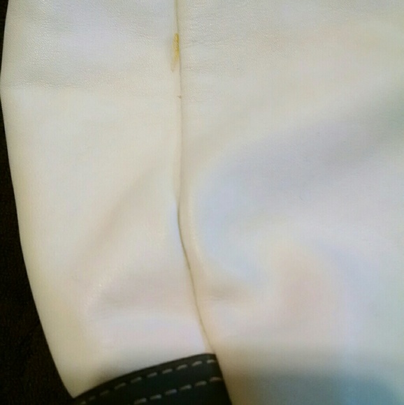 Coach Ivory/Gray Leather Tote - Picture 6 of 8