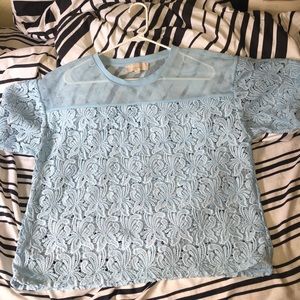 Ann Taylor Baby blue lace