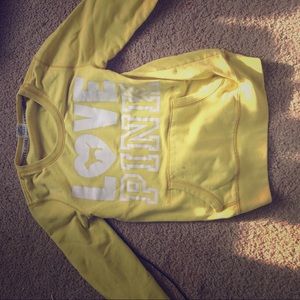 Pink yellow long sleeve shirt