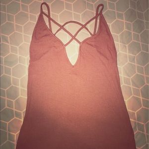 Express One Eleven Blush Strappy Tank Top