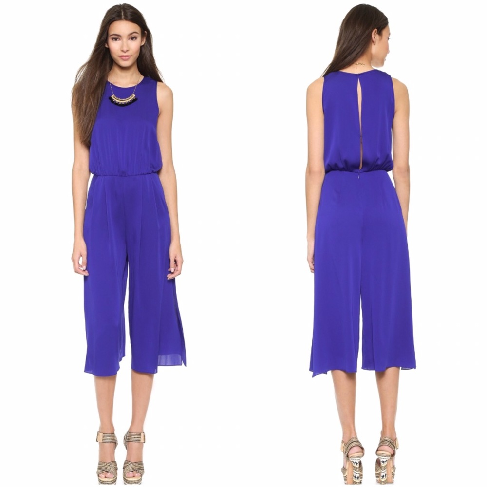 milly stretch silk jumpsuit