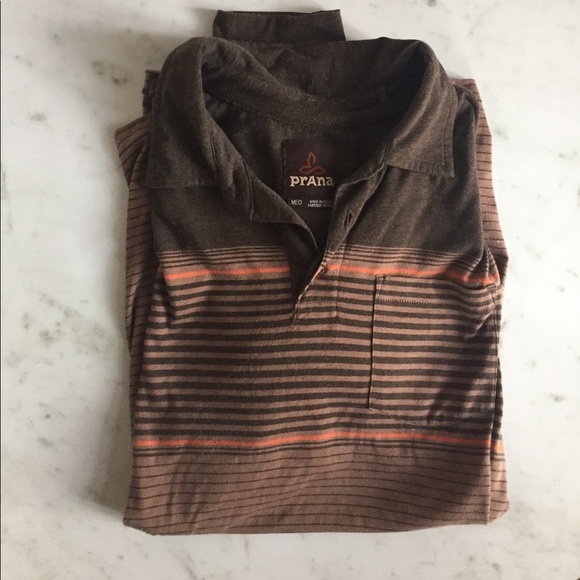 Brown/Rust Striped Prana Long-Sleeve - Picture 2 of 5