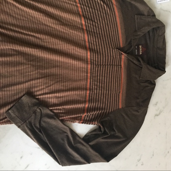 Brown/Rust Striped Prana Long-Sleeve - Picture 3 of 5