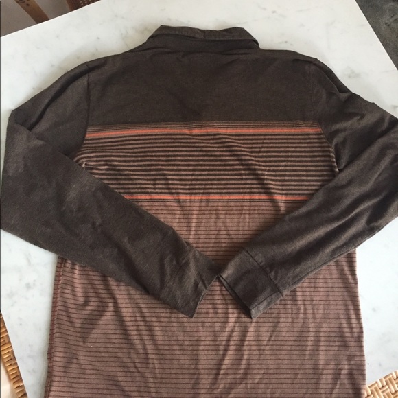 Brown/Rust Striped Prana Long-Sleeve - Picture 5 of 5
