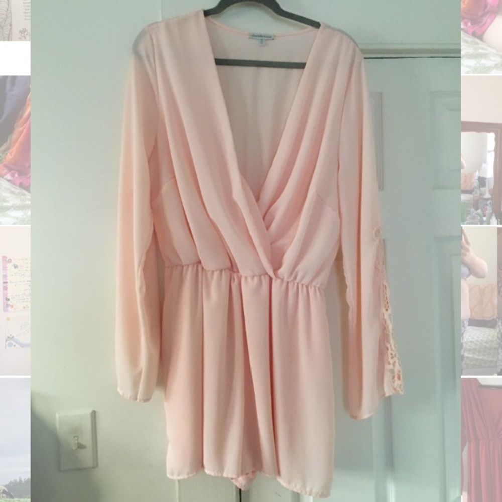 SUPER CUTE baby pink romper! Charletrousse XL!