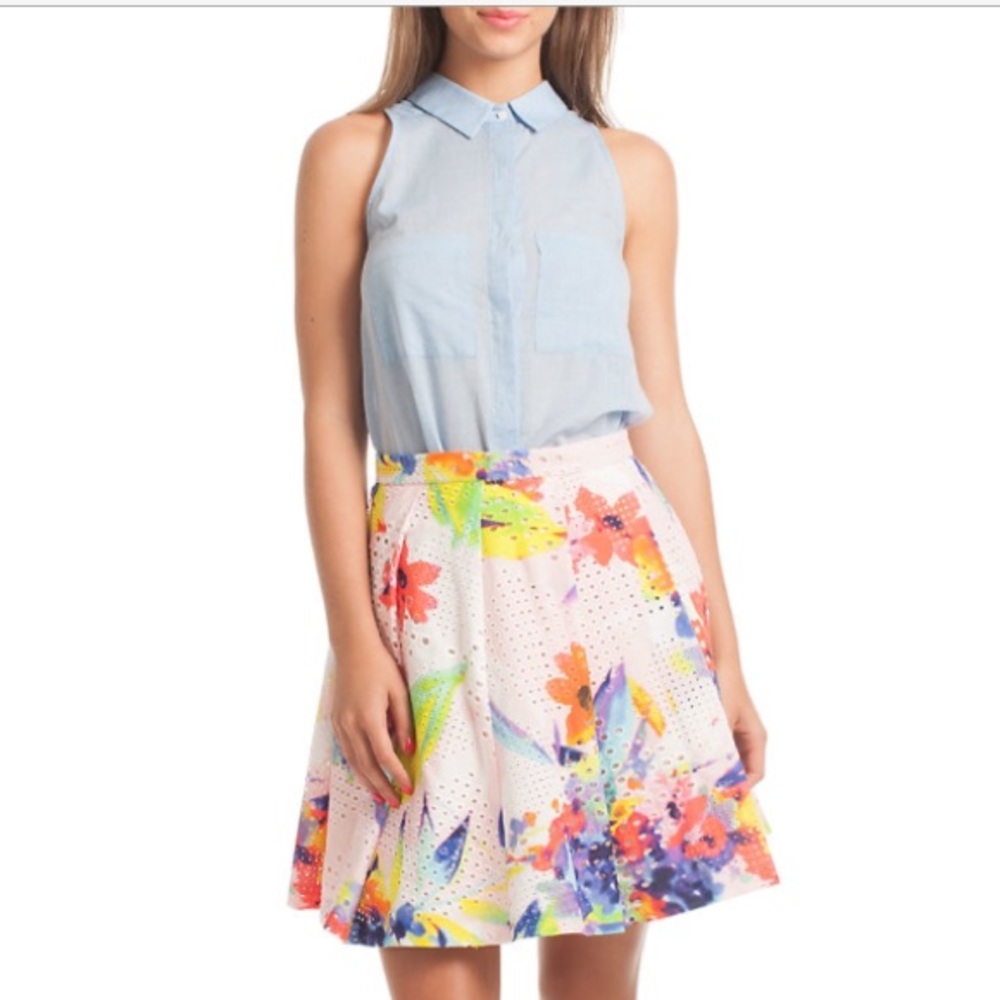 Trina Turk Marion Eyelet Skirt NWT