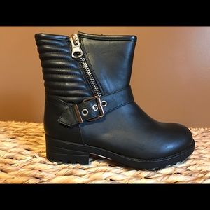 Aldo black moto boot
