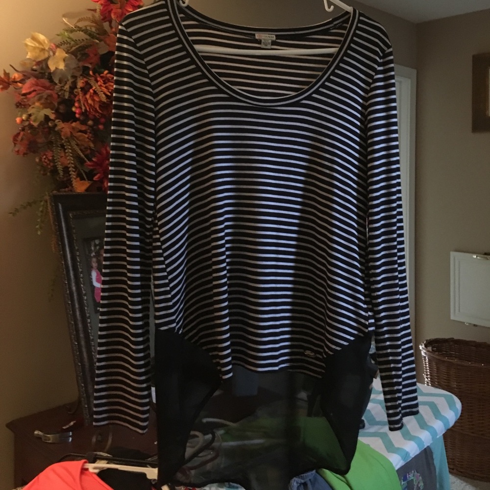 striped long sleeve long