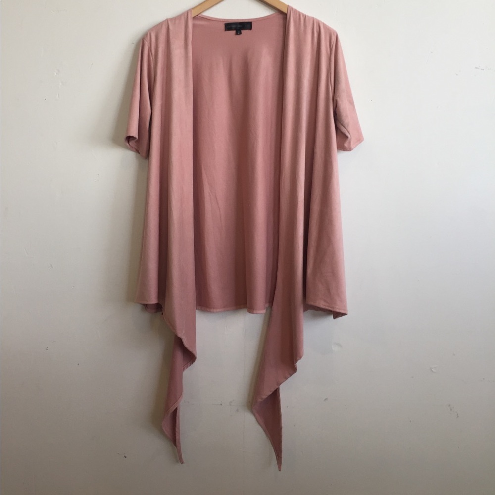 Pink tie up shirt