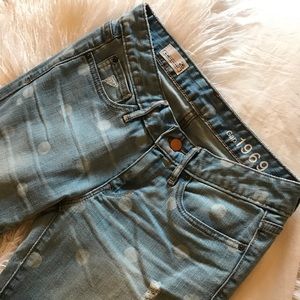 GAP size 26 "always skinny" polka dot jeans