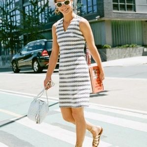 J. Crew striped tweed dress.