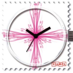 Pink Cross Stamp Face Watch