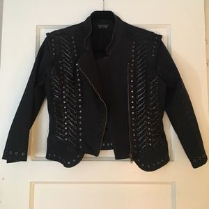 Structured Topshop military style crop jacket