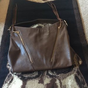Bag, Brown Large Luxury VEGAN Leather Shoulder