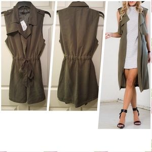 Military Army Green Vest    Med/Lg