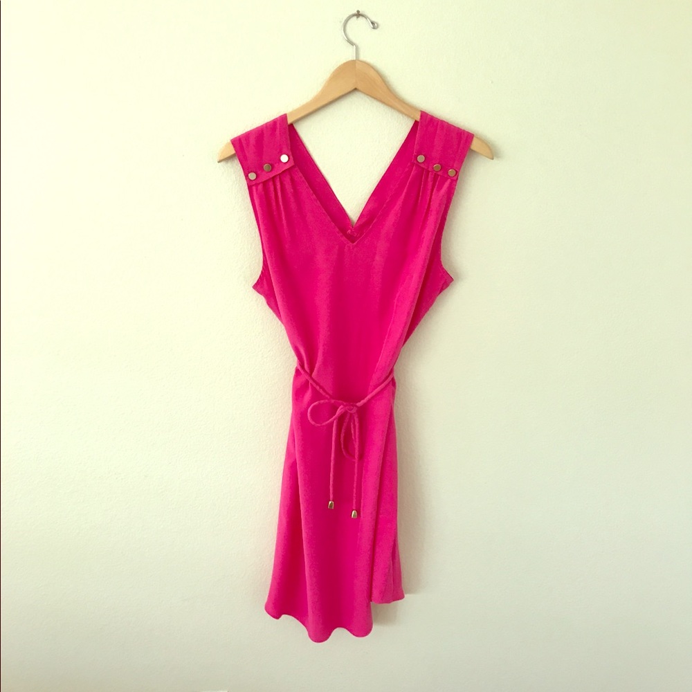 NWOT PINK Amanda Uprichard 6 Button Dress
