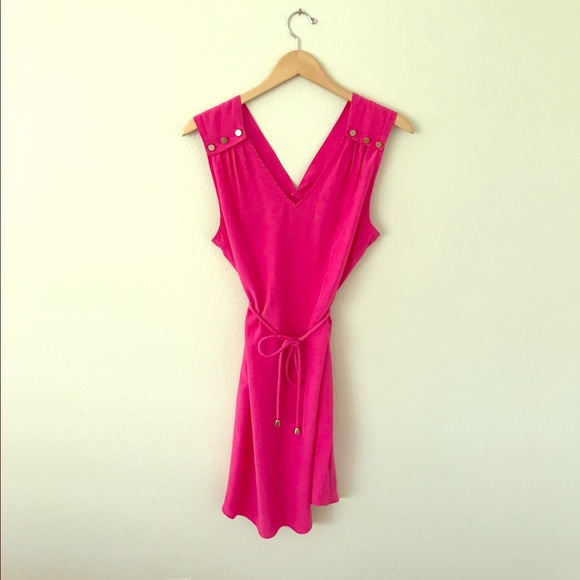 NWOT PINK Amanda Uprichard 6 Button Dress - Picture 1 of 8
