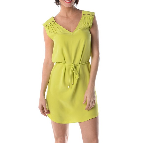 NWOT PINK Amanda Uprichard 6 Button Dress - Picture 2 of 8