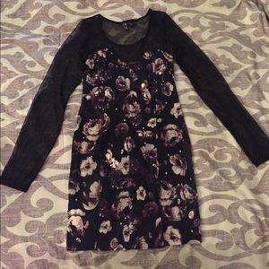 Sheer top Floral H&M dress