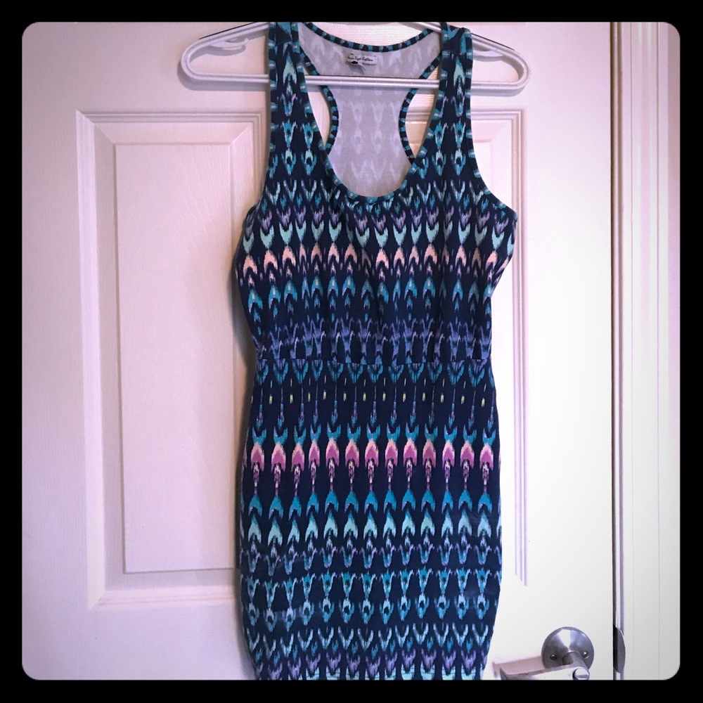 Colorful body con dress