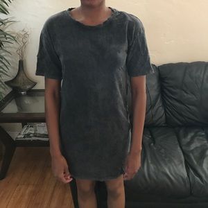 Dark grey t-shirt dress