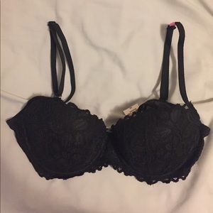 Victoria's Secret Pink Black Lace Bra NWT